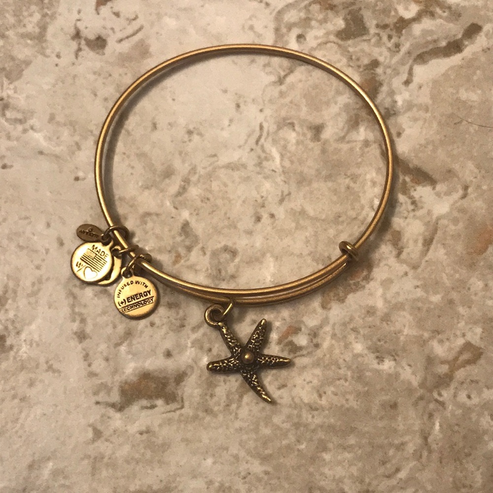 Gold Alex and Ani Starfish Bracelet